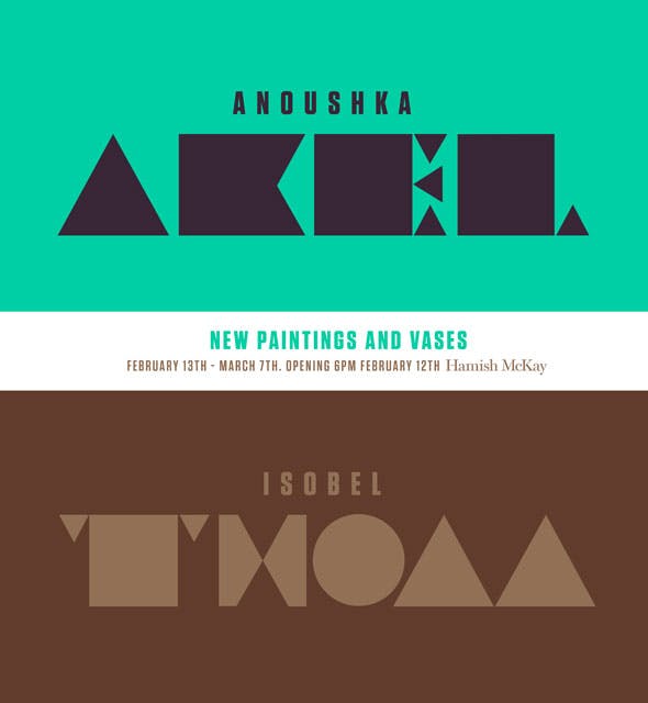 Anoushka Akel and Isobel Thom - New Paintings and Vases